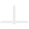 Ekena Millwork Eugene Architectural Grade PVC Gable Bracket, 84"W x 52 1/2"H x 2"D x 6"F, 15/12 Pitch GBP084X53X0206EUG00 - alternate 3